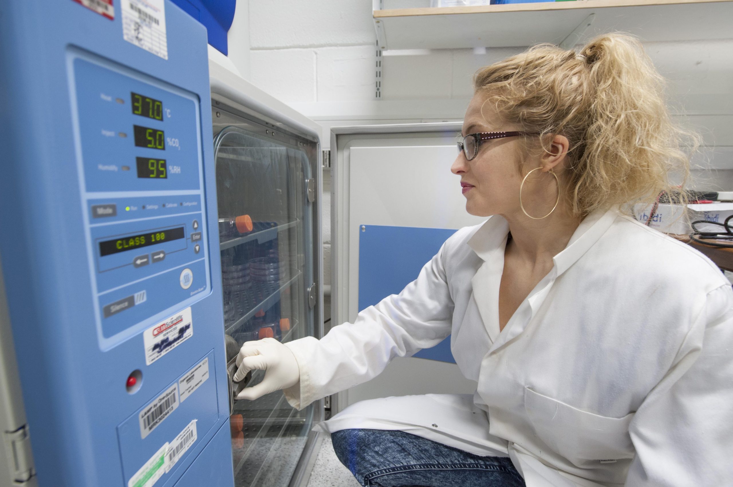Photo of a female scientist in the lab